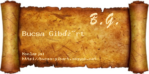 Bucsa Gibárt névjegykártya